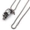 Trendy Retro Half Skull Necklace Silver Alloy Skeleton Pendant Vintage Gothic Jewelry Choker Pendants bronze Necklaces for Gift