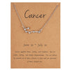 Trendy Shiny Crystal Star Zodiac Sign 12 Constellation Pendent Necklaces Female Elegant Silver Color Choker Necklaces Jewelry