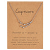Trendy Shiny Crystal Star Zodiac Sign 12 Constellation Pendent Necklaces Female Elegant Silver Color Choker Necklaces Jewelry