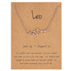 Trendy Shiny Crystal Star Zodiac Sign 12 Constellation Pendent Necklaces Female Elegant Silver Color Choker Necklaces Jewelry