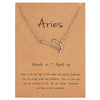 Trendy Shiny Crystal Star Zodiac Sign 12 Constellation Pendent Necklaces Female Elegant Silver Color Choker Necklaces Jewelry