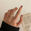 Trendy Silver Color Hip Pop Rings For Women Men Punk Cool Multi-layer Adjustable Open Finger Rings Set Party Gift Jewelry