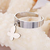 Trendy Silverly Stainless Steel Butterfly Rings For Women Girls Friendship Engagement Wedding Adjustable Rings Gift 2022 Jewelry
