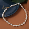 Trendy Simple Female White Pearl Chokers Necklaces For Women Girls OL Style Handmade Beaded Chain Necklace Party Jewelry