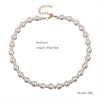 Trendy Simple Female White Pearl Chokers Necklaces For Women Girls OL Style Handmade Beaded Chain Necklace Party Jewelry