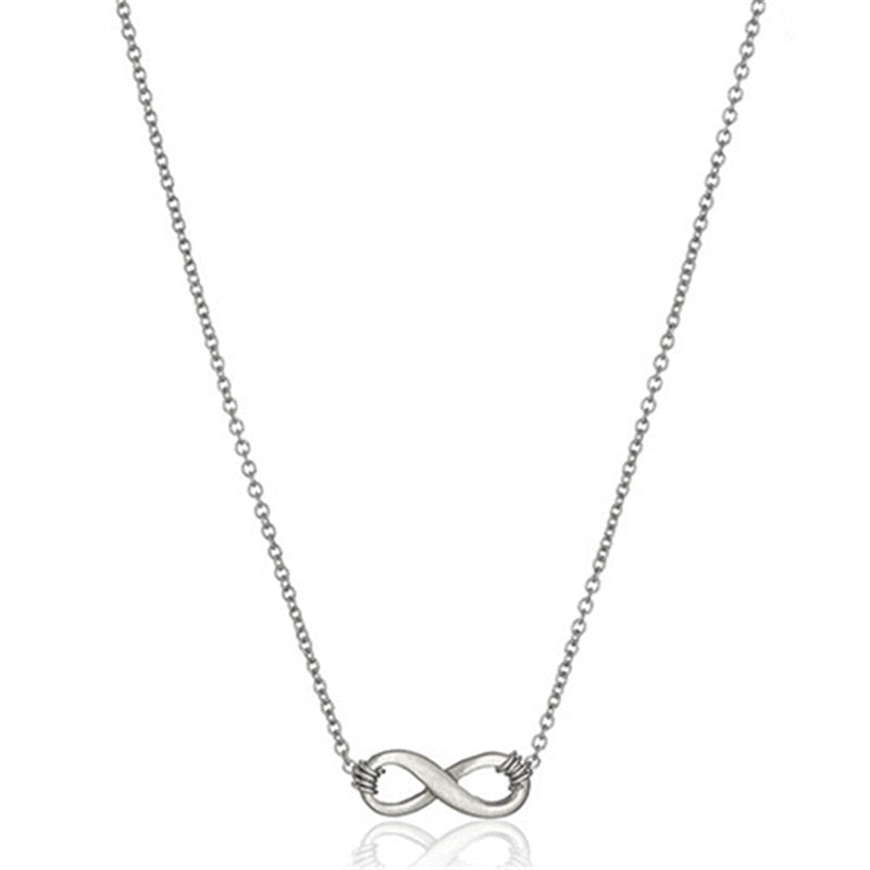 Trendy Simple Infinity Symbol Choker Necklace For Women Gold Color Collar Collier femme Statement jewelry Valentine's Day Gifts