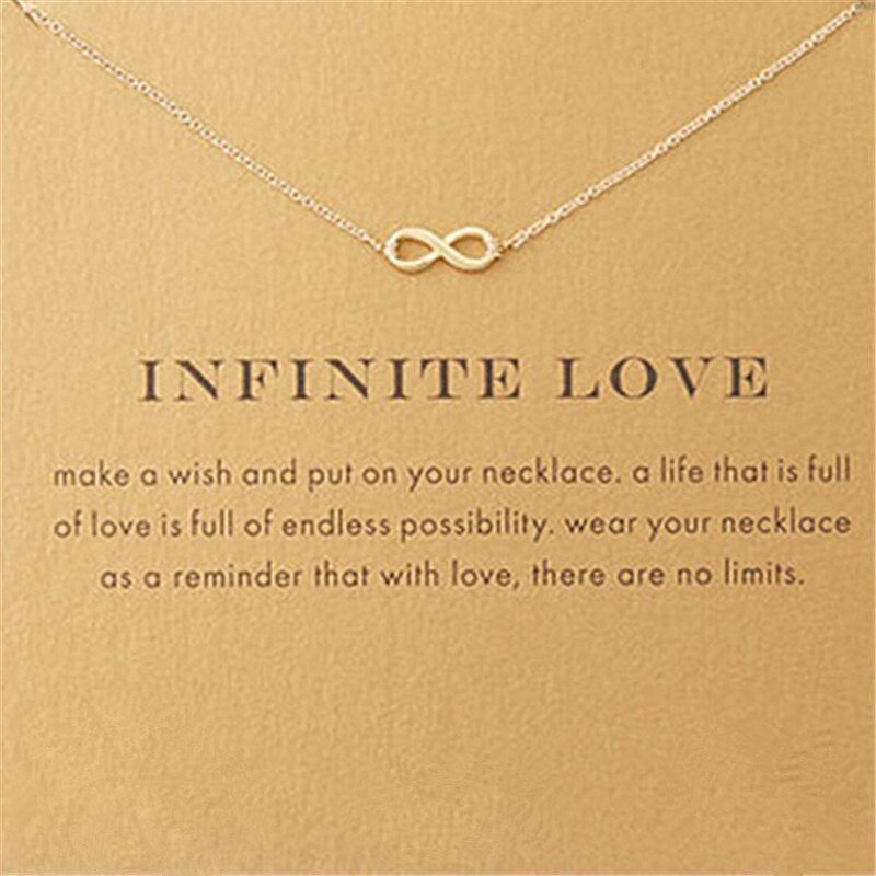 Trendy Simple Infinity Symbol Choker Necklace For Women Gold Color Collar Collier femme Statement jewelry Valentine's Day Gifts
