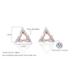 Trendy Simple Triangle Woman Earrings Rose Gold Silver Color Geometric Anti-Allergy Shiny CZ Zircon Stud Earring Women Jewelry
