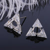 Trendy Simple Triangle Woman Earrings Rose Gold Silver Color Geometric Anti-Allergy Shiny CZ Zircon Stud Earring Women Jewelry