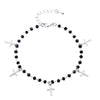 Trendy Stainless Steel Cross Pendant Necklace For Women Men  Crystal Black Beads Necklaces Gold/ Silvery  Choker Jewelry 2022