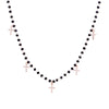 Trendy Stainless Steel Cross Pendant Necklace For Women Men  Crystal Black Beads Necklaces Gold/ Silvery  Choker Jewelry 2022