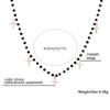 Trendy Stainless Steel Five Cross Pendant Necklace For Women Men Black Beads Long Necklaces Gold/ Silvery Sweater Chain Jewelry