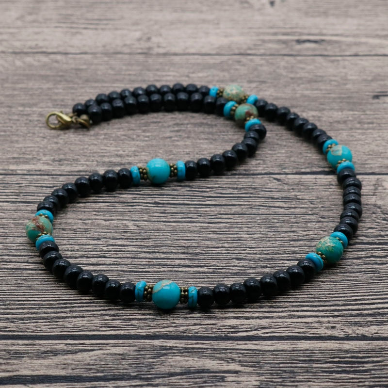 Trendy Summer Bohemia Ethnic White Coconut Surfer Necklace Men Tribal Jewelry Handmade Vintage Wooden Beads Necklace For Men