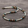 Trendy Summer Bohemia Ethnic White Coconut Surfer Necklace Men Tribal Jewelry Handmade Vintage Wooden Beads Necklace For Men