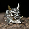 Trendy Tauren Mask Skull Head Ring Men's Ring Opening Adjustable Hip Hop Punk Jewelry Accessories Party Gifts