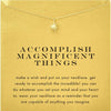 Trendy The Sun Necklace For Women Minimalist Pendant Gold Color Chain Choker Necklaces Accomplish Magnificent Things Gift Card