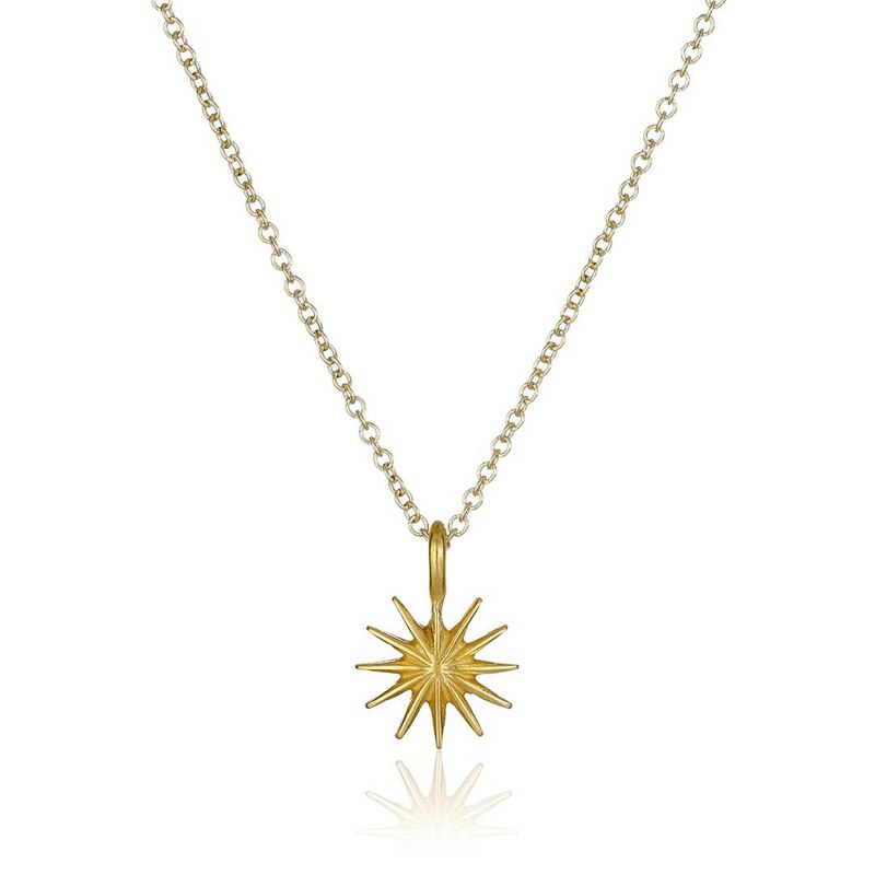 Trendy The Sun Necklace For Women Minimalist Pendant Gold Color Chain Choker Necklaces Accomplish Magnificent Things Gift Card