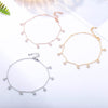 Trendy Thin Chain Bracelets For Women CZ Zircon Round Pendant Bracelet Bangle for Women Rose Gold Silvery Girl's Charm Jewelry