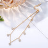 Trendy Thin Chain Bracelets For Women CZ Zircon Round Pendant Bracelet Bangle for Women Rose Gold Silvery Girl's Charm Jewelry