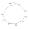 Trendy Thin Chain Bracelets For Women CZ Zircon Round Pendant Bracelet Bangle for Women Rose Gold Silvery Girl's Charm Jewelry