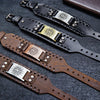 Trendy Totem Design Flame Symbol Thor Bracelet Men's Bracelet Genuine Leather Nordic Viking Accessories Party Jewelry