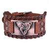 Trendy Totem Design Odin Triangle Fox Bracelet Men's Bracelet Leather Animal Viking Accessories Party Jewelry