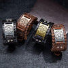 Trendy Totem Design Six-pointed Star Bracelet Men's Bracelet Leather Woven Viking Accessorie Party Jewelry