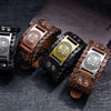 Trendy Totem Design Triangle Rune Bracelet Men's Bracelet Leather Woven Viking Accessories Party Jewelry