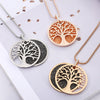 Trendy Tree Of Life Pendant Necklace For Woman Double Layer Black Golden Rhinestone Long Necklaces for Women Jewelry Gift