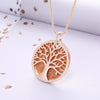 Trendy Tree Of Life Pendant Necklace For Woman Double Layer Black Golden Rhinestone Long Necklaces for Women Jewelry Gift