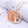 Trendy Tree Of Life Pendant Necklace For Woman Double Layer Black Golden Rhinestone Long Necklaces for Women Jewelry Gift