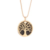 Trendy Tree Of Life Pendant Necklace For Woman Double Layer Black Golden Rhinestone Long Necklaces for Women Jewelry Gift