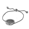 Trendy Tree of Life Bracelet For Woman Adjustable Gold Silvery Snake Chain Crystal Round Pendant Bracelets Jewelry Gifts