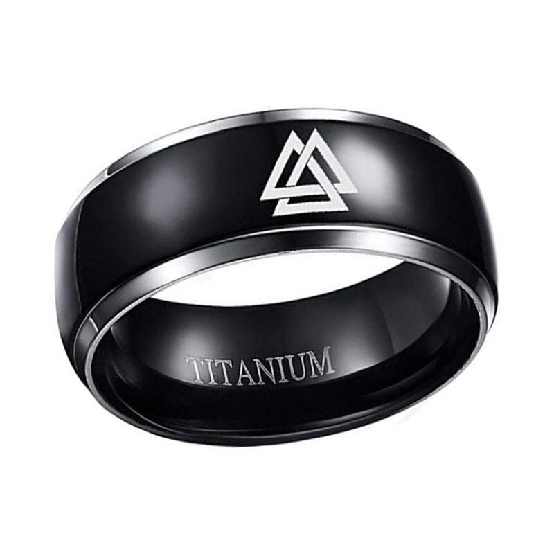 Trendy Viking Rune Pattern Ring Men's Ring Metal Rune Amulet Ring Accessories Party Jewelry Size 7-13