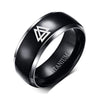 Trendy Viking Rune Pattern Ring Men's Ring Metal Rune Amulet Ring Accessories Party Jewelry Size 7-13