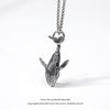 Trendy Whale Dolphin Pendant Necklace Vintage Hiphop Personality Necklace for Men Boys Jewelry