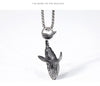 Trendy Whale Dolphin Pendant Necklace Vintage Hiphop Personality Necklace for Men Boys Jewelry