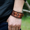 Trendy Wolf Head Totem Viking Bracelet Men's Bracelet Leather Woven Accessories Party Jewelry Hip Hop Punk Jewelry