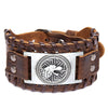 Trendy Wolf Head Totem Viking Bracelet Men's Bracelet Leather Woven Accessories Party Jewelry Hip Hop Punk Jewelry