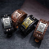 Trendy Wolf Head Totem Viking Bracelet Men's Bracelet Leather Woven Accessories Party Jewelry Hip Hop Punk Jewelry
