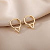 Triangle Bamboo Earrings for Women Stainless Steel Hoop Earrings 2023 Trend Classic Wedding Couple Jewelry boucle oreille femme