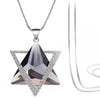 Triangle Crystal Inlaid Hexagonal Pendant Necklace Women's Necklace MetalSliding Sweater Chain Pendant Accessories Party Jewelry