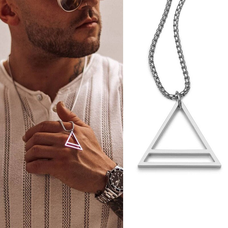 Shop Triangle Chain Necklace Mens with great discounts and prices online -  Feb 2024 | Lazada Philippines