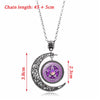 Triple Moon Goddess Necklace Wicca Pentagram Moon Pendant Long Chain Necklace Magic Amulet Protection Jewelry Custom Photo Gift
