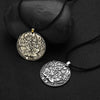 Triple Moon Goddess With A Lotus Flower Wiccan Evil Eye Necklace Women Men Engraved Witchcraft Amulet Talisman Jewelry Gift