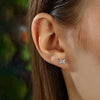 TrustDavis Real 925 Sterling Silver Sweet INS Butterfly Bear Screw Stud Earrings For Daughter Girls Fine Jewelry DG0013