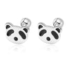 TrustDavis Real 925 Sterling Silver Sweet INS Butterfly Bear Screw Stud Earrings For Daughter Girls Fine Jewelry DG0013