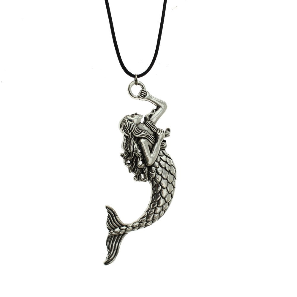 2020 New Fashion Jewelry Vintage Silver Bronze Mermaid Pendant Girl's Gift Necklace   DY227