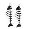 2020 New Women's Fashion Black Jewelry Unique Fish Bone 4.2 Dangle Long Earring ED46 Wholesale