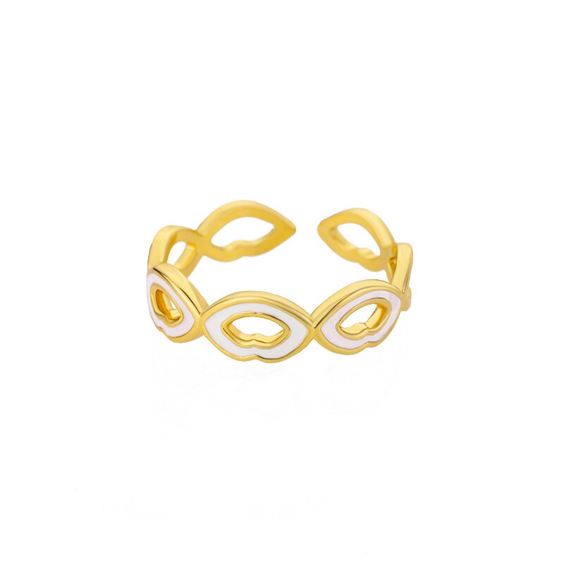 Turkey Evil Eye Rings for Women Adjustable Stainless Steel Gold Color Ring 2023 Trend Lucky Wedding Aesthetic Jewelry anillos